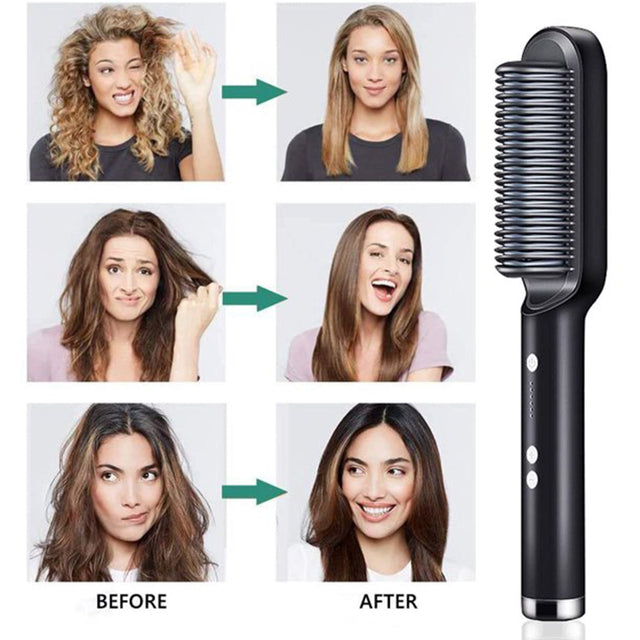 6168 Hqt-909B Hair Straightener Used While Massaging Hair Scalps And Head. ediscountshops.com